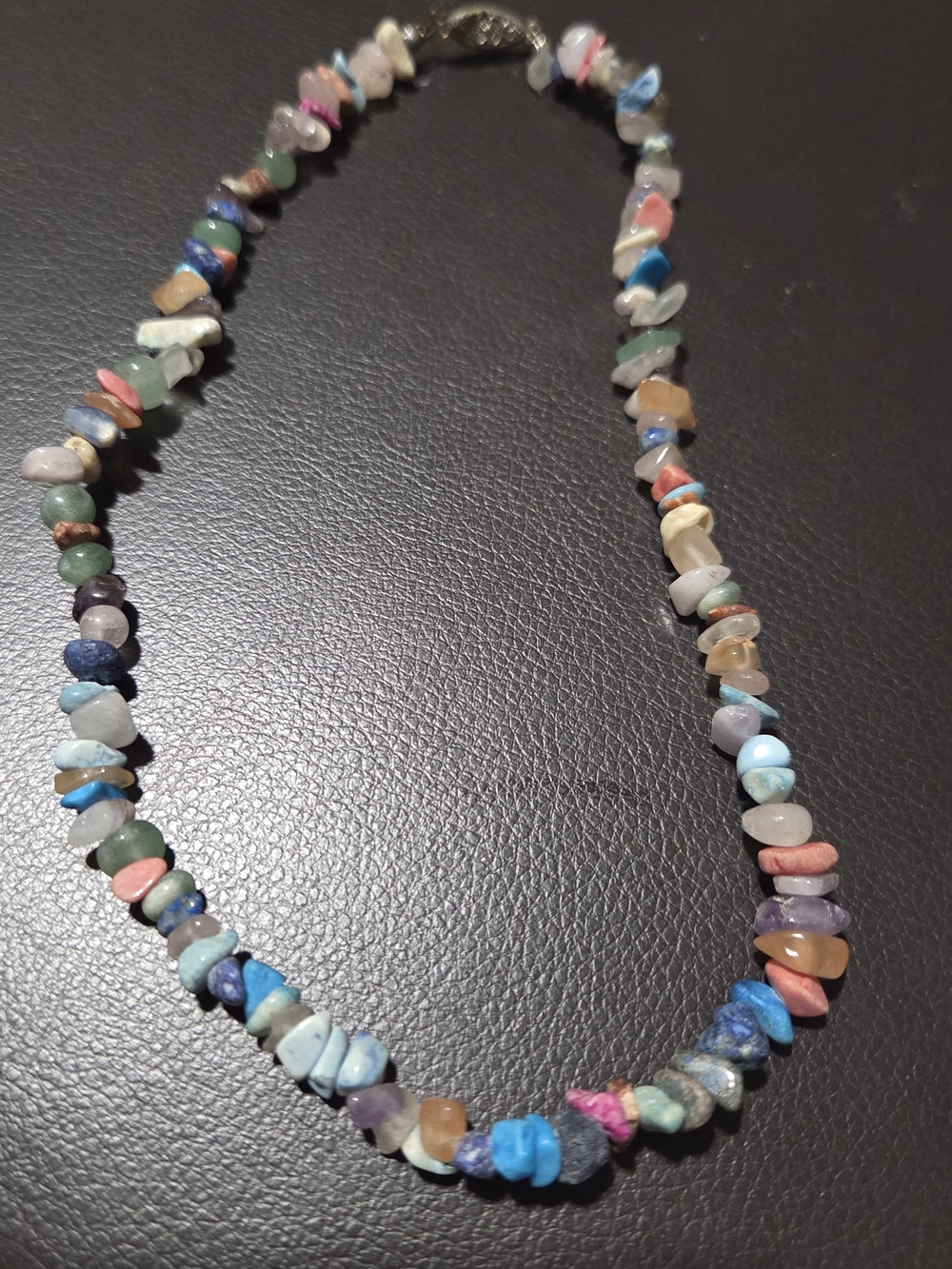Multicolor Natural Stone Chip Necklace - Women Jewelry